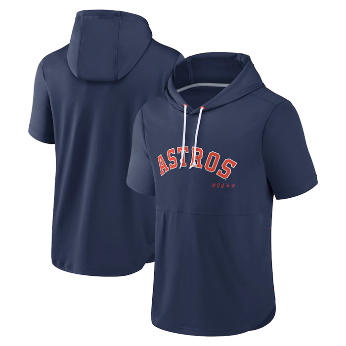 Men's Navy Houston Astros Sideline Training Hooded Performance T-Shirt